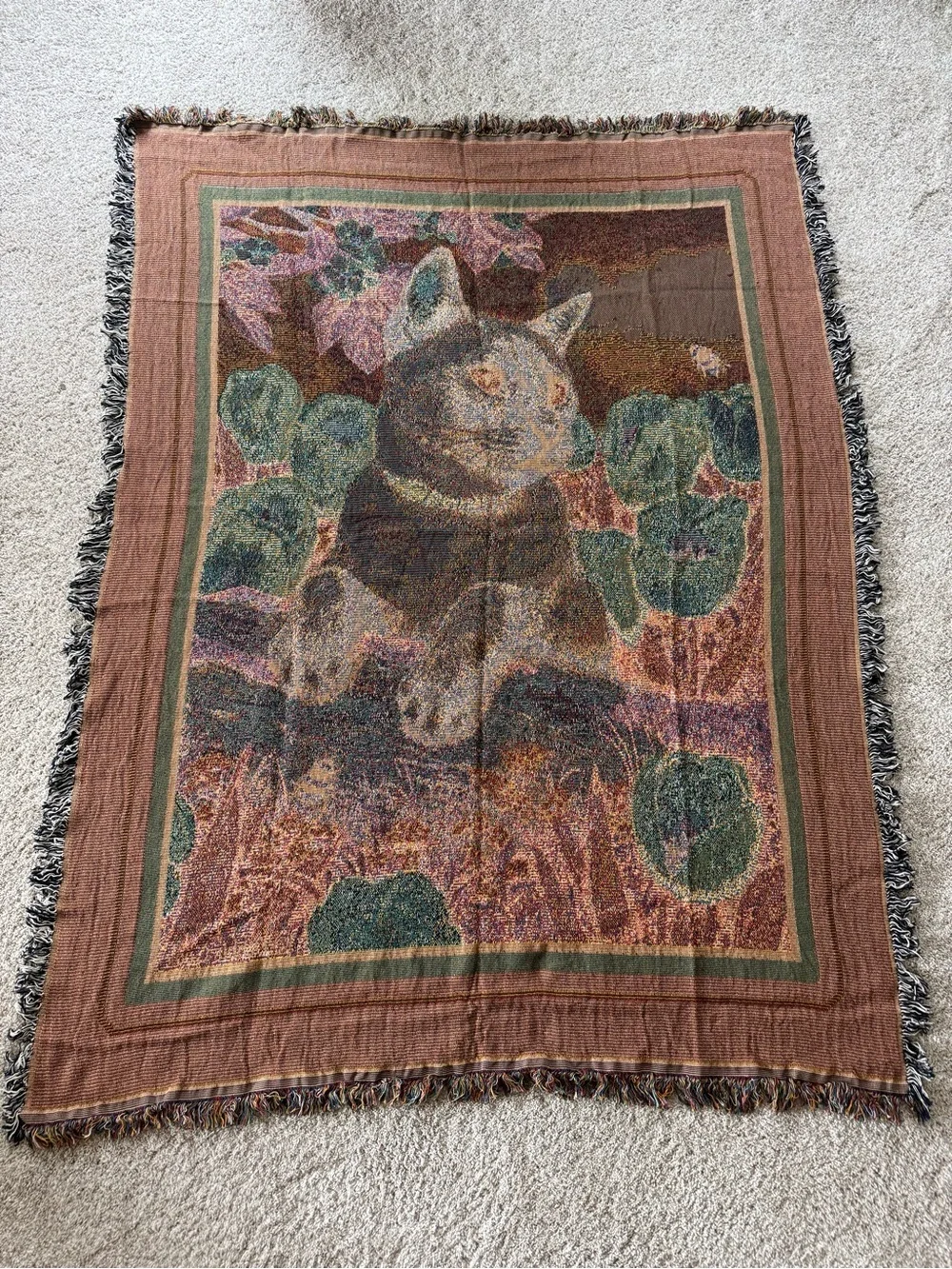 Siamese Cat Decorative Throw Blanket - Blue & Multicolor